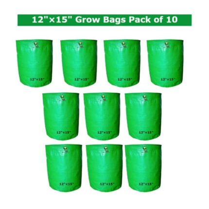 15×12 Inch Grow Bags pack of 10 pack of 10 — Reliable, Durable | Native Indian Organics