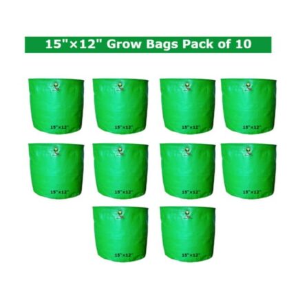 12×15 Inch Plant Grow Bags Pack of 10 pack of 10 — Premium quality, Durable | Native Indian Organics