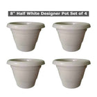 Plant pots 8 Inch Beige Set of 4 — Breathable, Reusable | Native Indian Organics