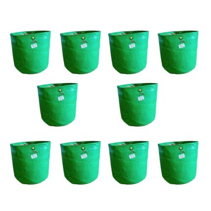 9×9 Plastic Grow bags Inch Pack of 10 pack of 10 — Durable, Premium quality | Native Indian Organics