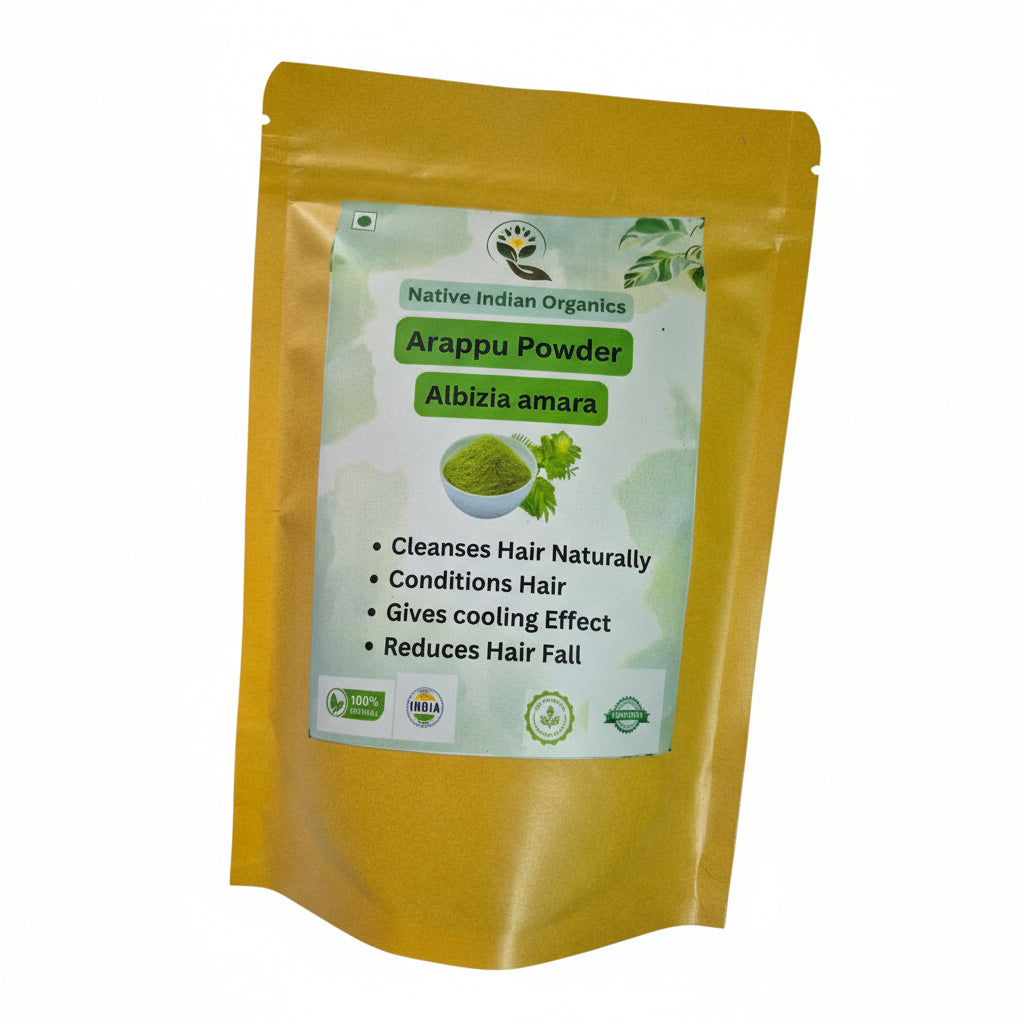 Arappu Poweder Shampoo for Hair Wash - Natural and Ayurvedic arappu powder | Native Indian Organics