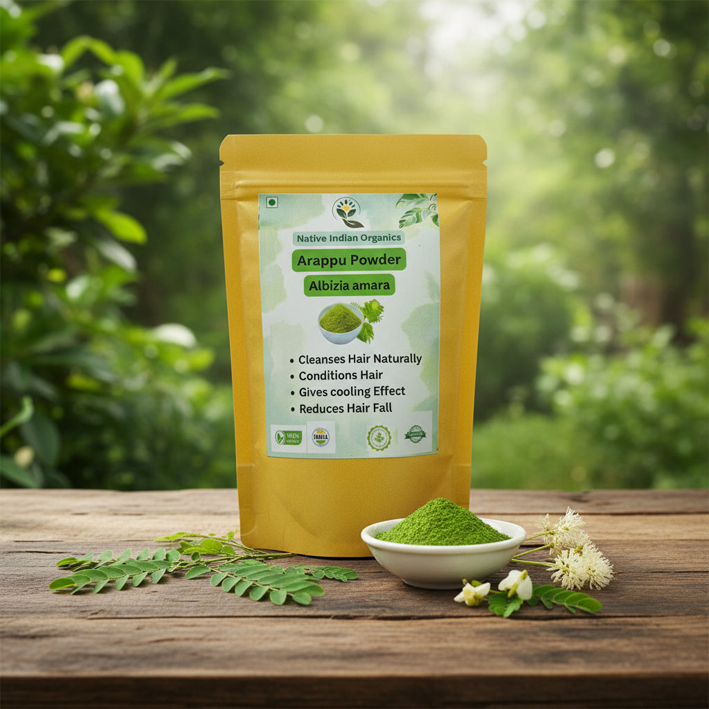 Arappu Poweder Shampoo for Hair Wash - Natural and Ayurvedic arappu powder | Native Indian Organics