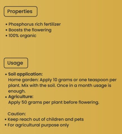 Bone Meal Organic Phosphorus 500G — Premium quality, Durable | Native Indian Organics