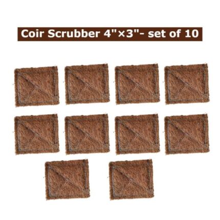 Coconut Dish Wash Scrubber Set of 10 — Durable, Eco-friendly coconut coir scrubber | Native Indian Organics