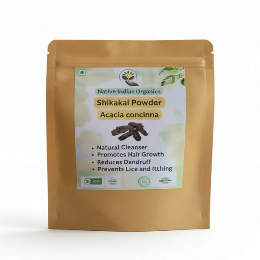 Shikakai powder for hair care - Organic , Reliable hair growth product | Native Indian Organics