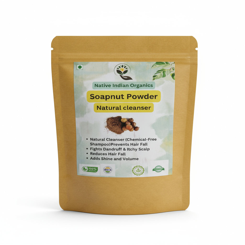 Organic Soapnut Powder Shampoo for Hair wash - Herbal and Natural Powder