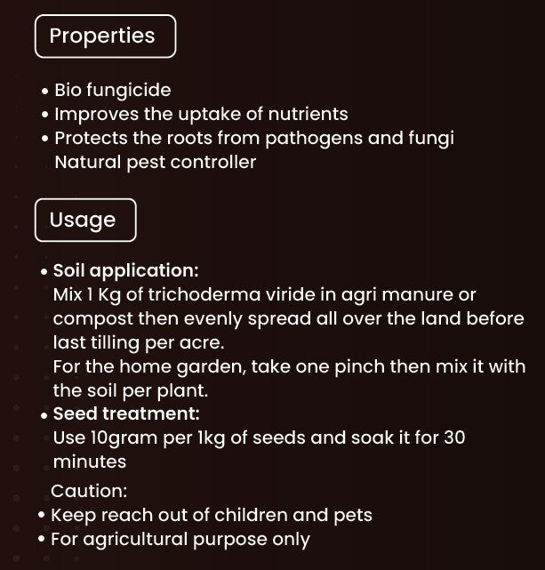 Trichoderma Viride Bio Fungicide 500G — Reliable, Durable | Native Indian Organics