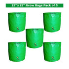 15×15 Inch Planter bag Pack of 5 pack of 5 — Breathable, Reusable | Native Indian Organics