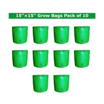 15×15 Inch Grow Bag pack of 10 pack of 10 — Premium quality, Durable | Native Indian Organics