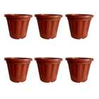 7 Inch Pot set of 6 Terracotta color — Sturdy, Breathable | Native Indian Organics