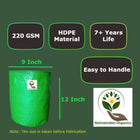 9×12 Inch Planter bag for terrace garden — Lightweight, Reusable | Native Indian Organics