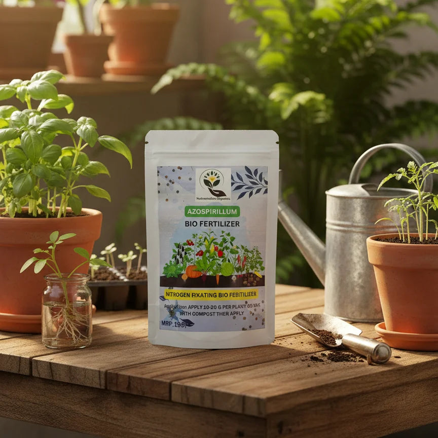 Azospirillum Biofertilizer Nitrogen Fix 1Kg —  100% organic and Eco Friendly for home & kitchen gardens at best price - Native Indian Organics.