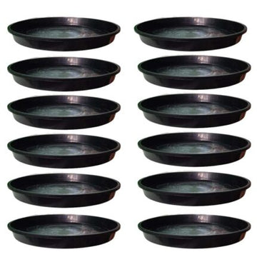 Plant Trays (Pot Bottom Plate) for 12" Pot set of 12 — Reusable, Sturdy | Native Indian Organics