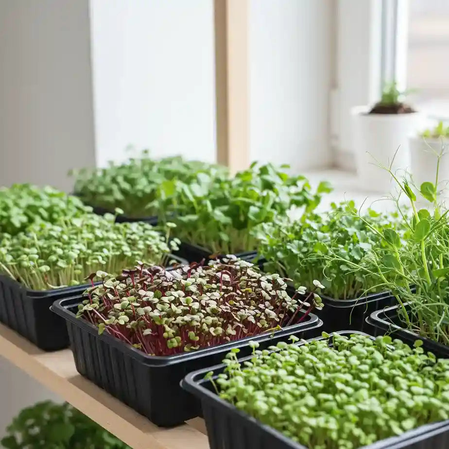 Broccoli, Radish, Pea Microgreens Mix