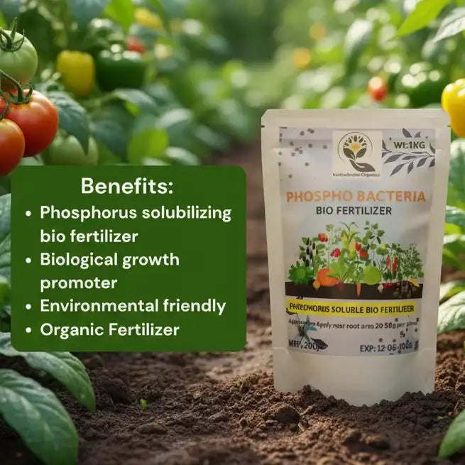 Phospho bacteria bio fertilizer — Natural Bio Fertilizer for Green Garden and plant growth  - Native Indian Organics.
