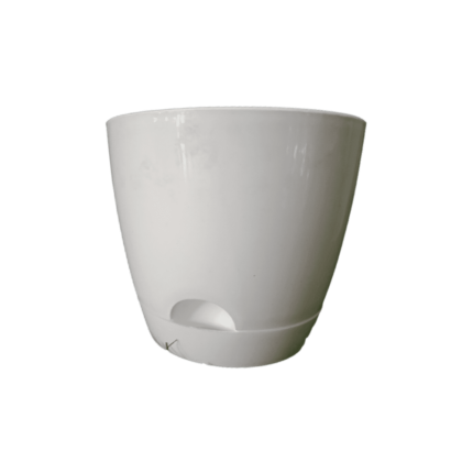 Self watering pot White Joy250 5 inch — Sturdy, Breathable | Native Indian Organics