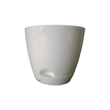Self watering pot White Joy250 5 inch — Sturdy, Breathable | Native Indian Organics