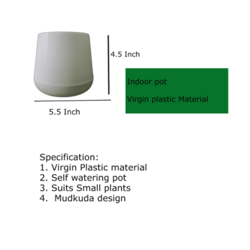 Modern Indoor plant pot Mudkuda design — Lightweight, Reusable | Native Indian Organics