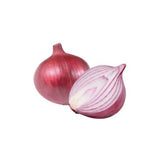 Big Onion seeds — Crisp, Organic seed pack | Native Indian Organics | Red onion and half of a red onion on a white background
