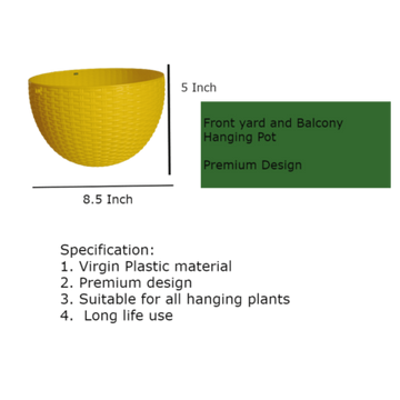 Hanging Plant Pots Set Of 3 Designer Pot — Durable, Premium quality | Native Indian Organics
