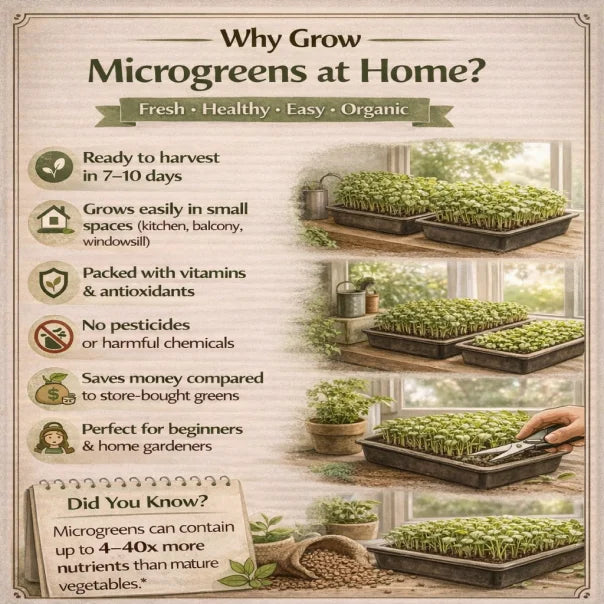 benefits of growing micro green in home garden