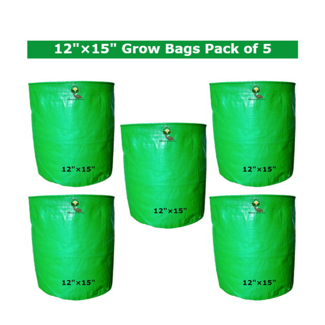 12×15 inch grow bags pack of 5