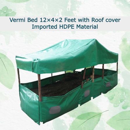 vdermicompost bed with roof cover