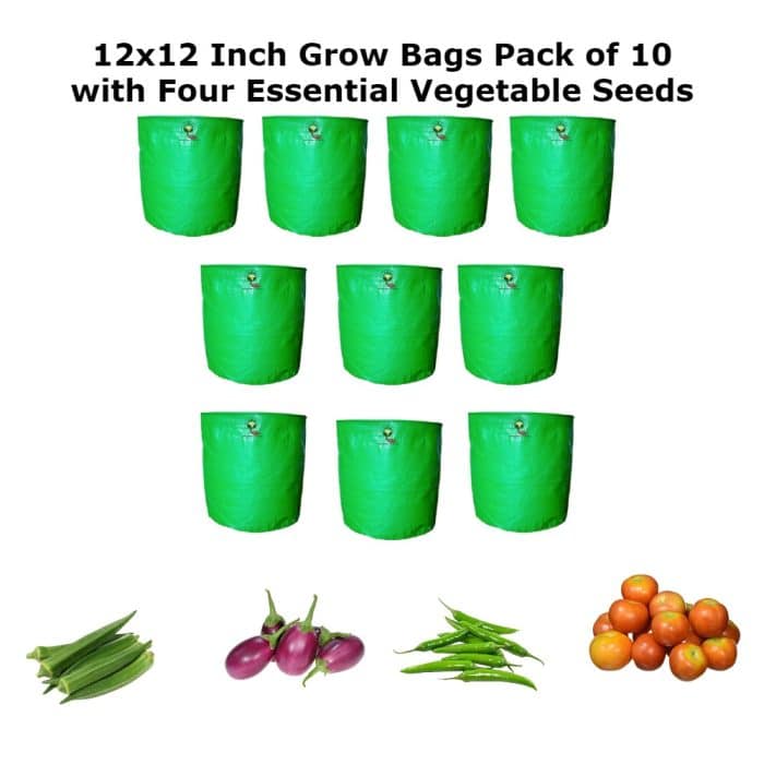 combo garden kit grow bags with seeds